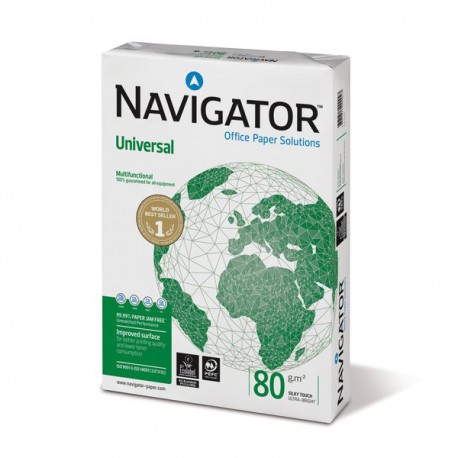 5 Risme Carta A3 Navigator Universal 80 g/m² bianco 500 fogli –
