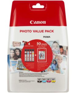 Canon CLI-571 Photo Value Pack C - M - Y - BK - (PP-201 10x15 cm 50 pz)