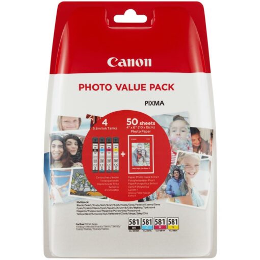Canon CLI-571 Photo Value Pack C - M - Y - BK - (PP-201 10x15 cm 50 pz)