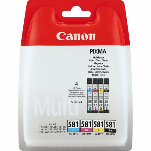 Canon CLI-581 Multipack - cartuccia d'inchiostro Nero Ciano Magenta Giallo - 5,6 ml