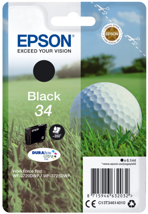 Epson Singlepack 34 Black - DURABrite Ultra Ink - Stampa inkjet - 6.1 ml