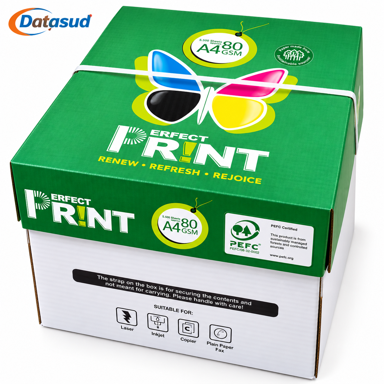 RISMA CARTA A4 PRINT 5 Risme Carta A4 80 gr Perfect Print – Scatola da 500 Fogli – 2500 Fogli - immagine 1